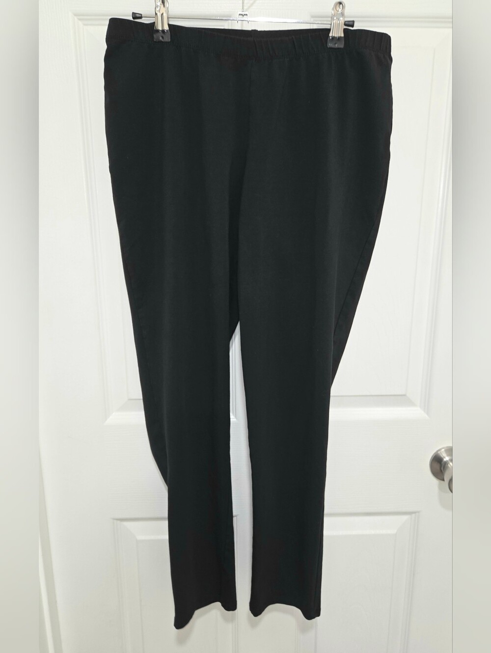 Wynne Layers Womens Pants Black Leggings Tapered Ankle Stretch Pull On Large.